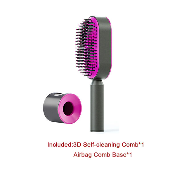 Self Cleaning Hair Brush For Women One-key Cleaning Hair Loss Airbag Massage Scalp Comb Anti-Static Hairbrush - Image 7