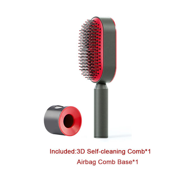 Self Cleaning Hair Brush For Women One-key Cleaning Hair Loss Airbag Massage Scalp Comb Anti-Static Hairbrush - Image 3