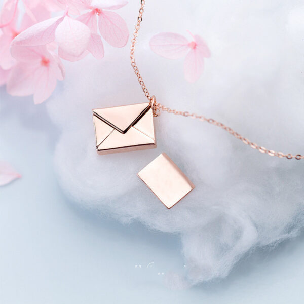 Fashion Jewelry Envelop Necklace Women Lover Letter Pendant Best Gifts For Girlfriend - Image 4